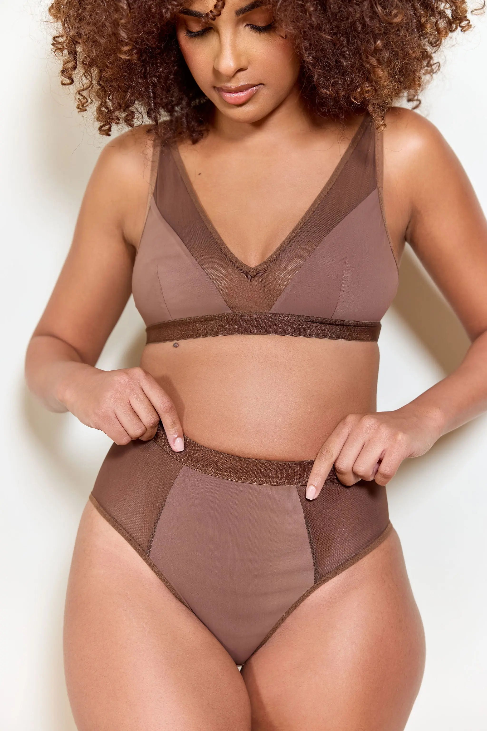 Culotte Haute Akoya Bois Sépia ISARO UNDERWEAR